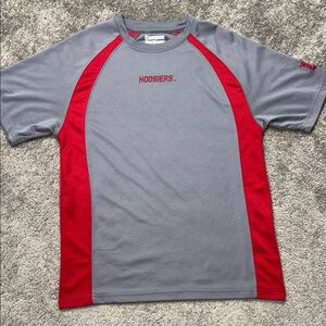 Indiana Hoosiers size medium men's Gray‎ and Red Short Sleeve Athletic Tee